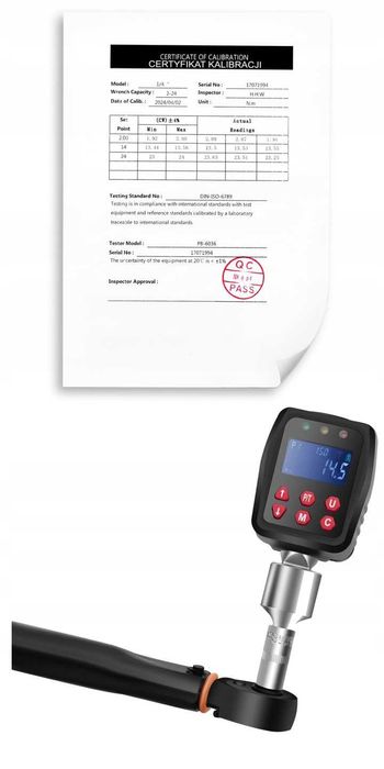 Klucz dynamometryczny 1/4 2–24nm rowerowy z certyfikatem kalibracji