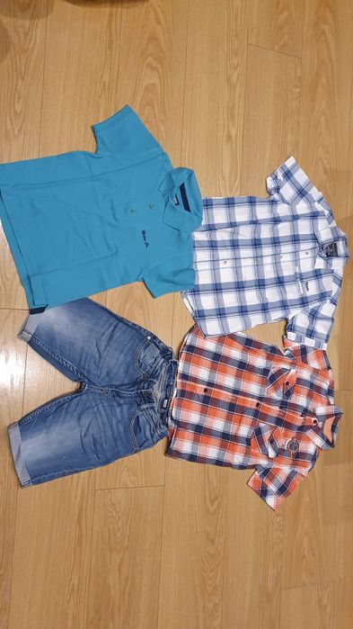 Pack camisas + polo + calções - 7/8 anos