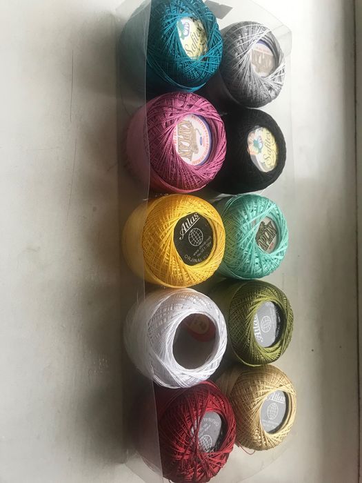 Продам літню пряжу та нитка різних кольорів та виробників