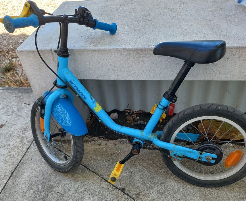 Bicicleta Infantil Btwin Aro 14 Azul peixinho + Capacete