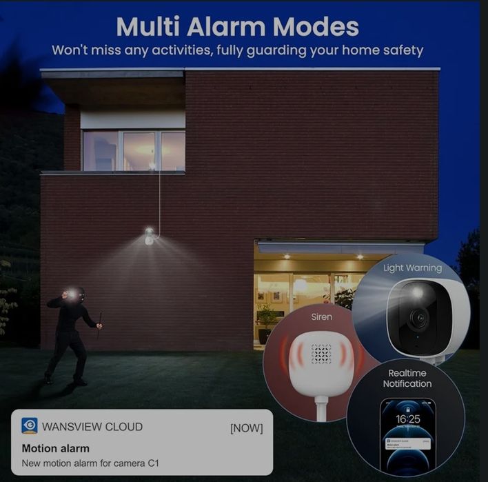 AOQEE C1 Wewnętrzna kamera bezpieczeństwa 2k WiFi