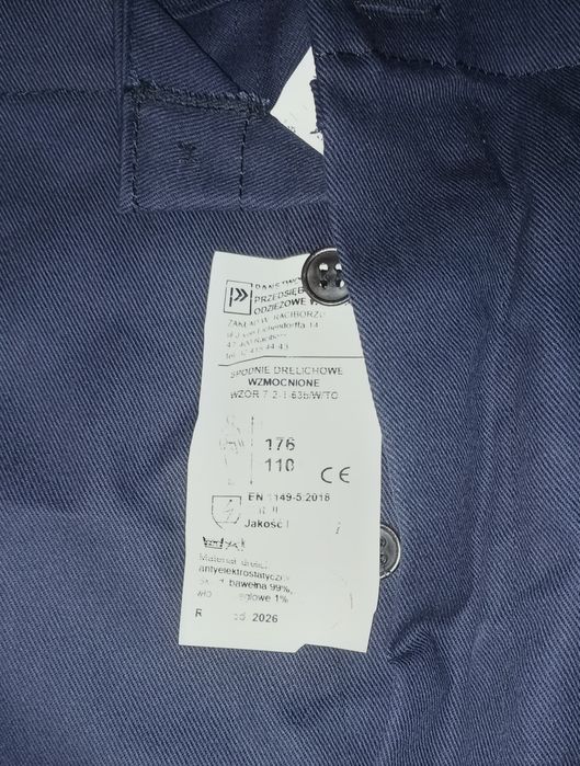 Odzież robocza zwykła i nie palna
