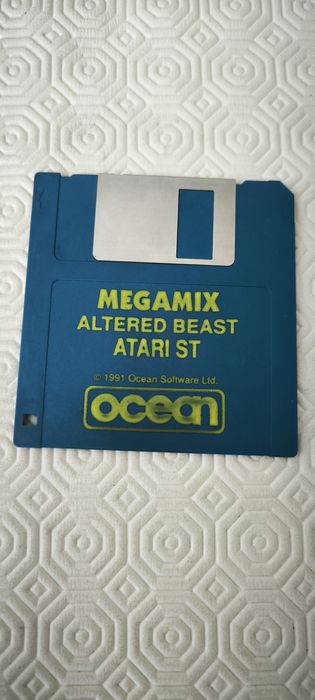 Diskete Original Altered Beast Atari ST - Retirada da Caixa Mega Mix Ocean de 1991