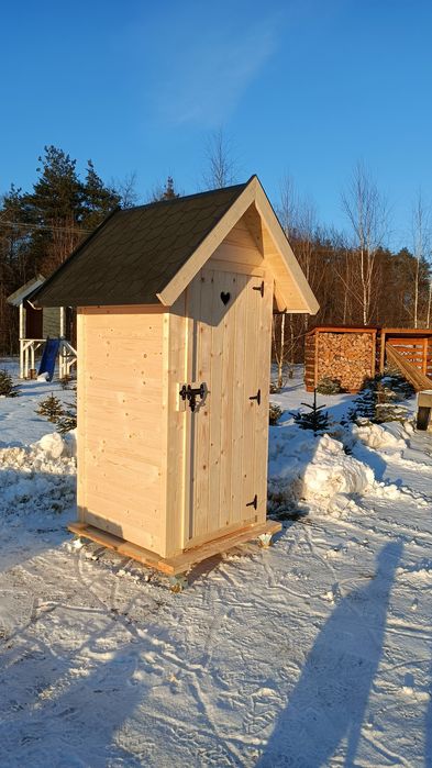 Toaleta drewniana, świerk,wc