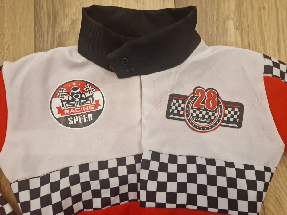 Strój karnawałowy kierowca rajdowy 90cm