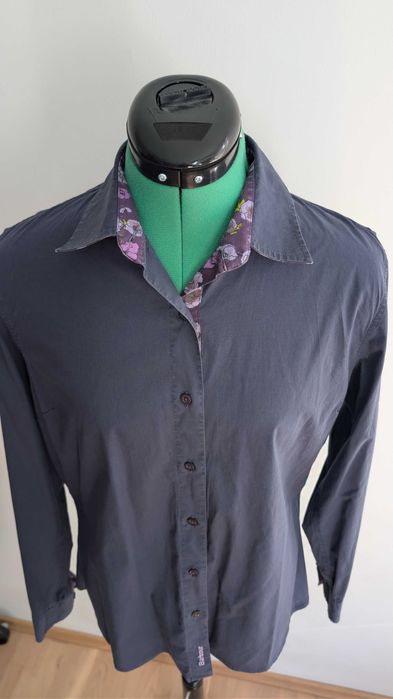 Koszula damska Barbour 40 (L) Overton – granatowa, kwiaty