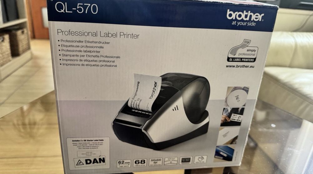 Drukarka etykiet Brother QL-570 – termiczna, sprawna, USB