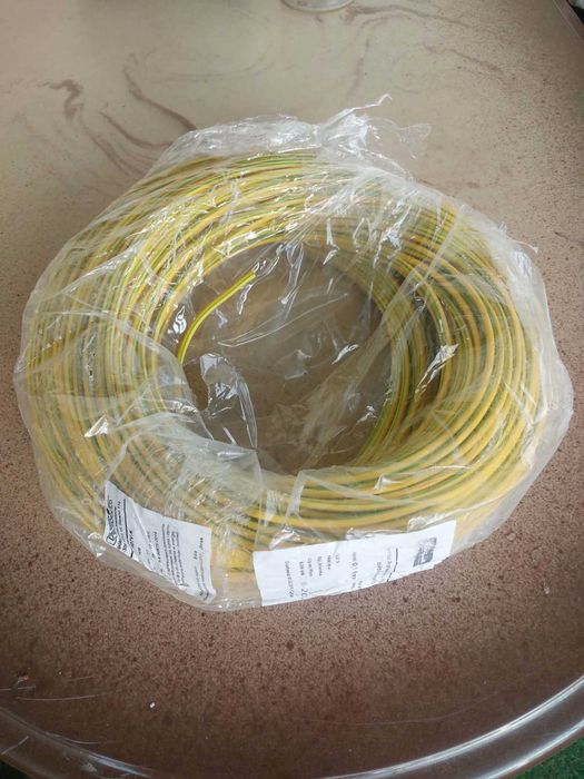 Przewód LGY 6mm2 PE ochronny zółto zielony / 100m/