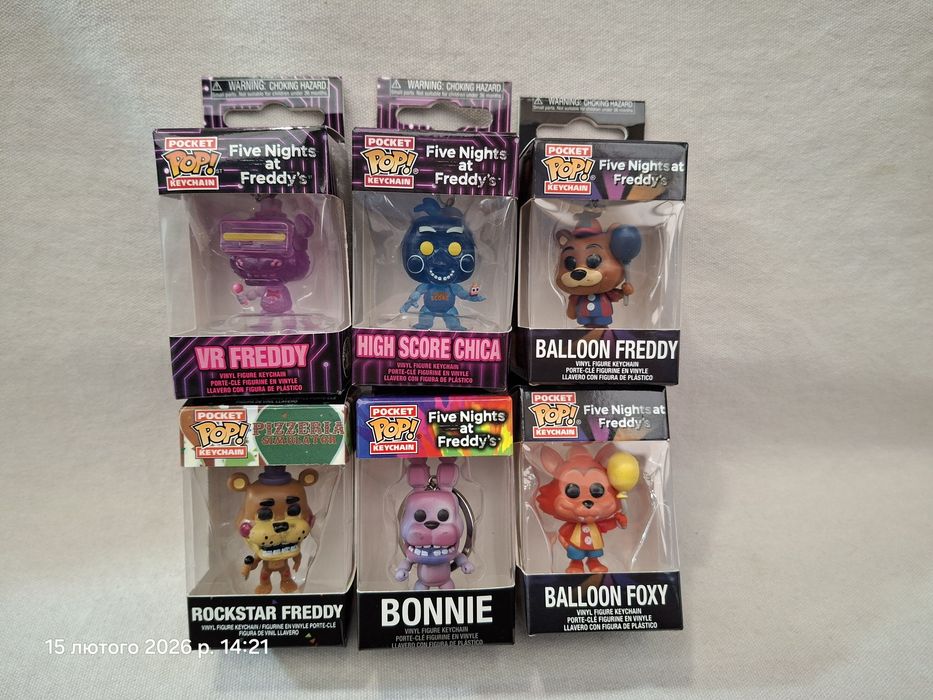 Фигурки брелоки фанко поп пять 5 ночей с Фредди фнаф fnaf funko pop