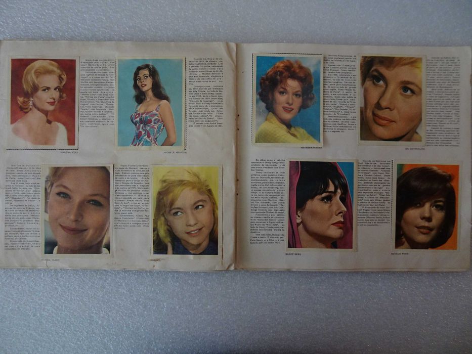 Caderneta de cromos Artistas de Cinema (faltam 13 cromos)
