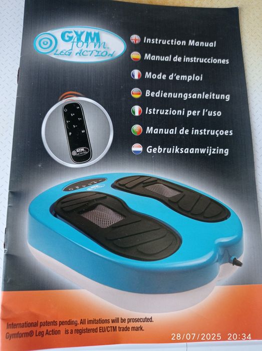 Massajador de pernas e pés.