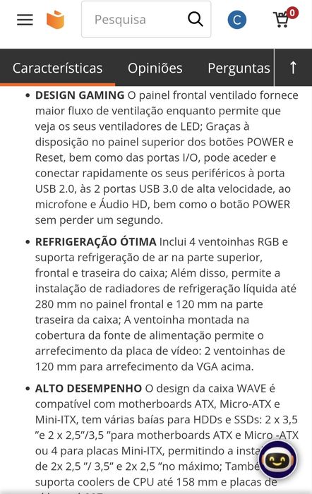 Aerocool Wave V3 Vidro Temperado USB 3.0