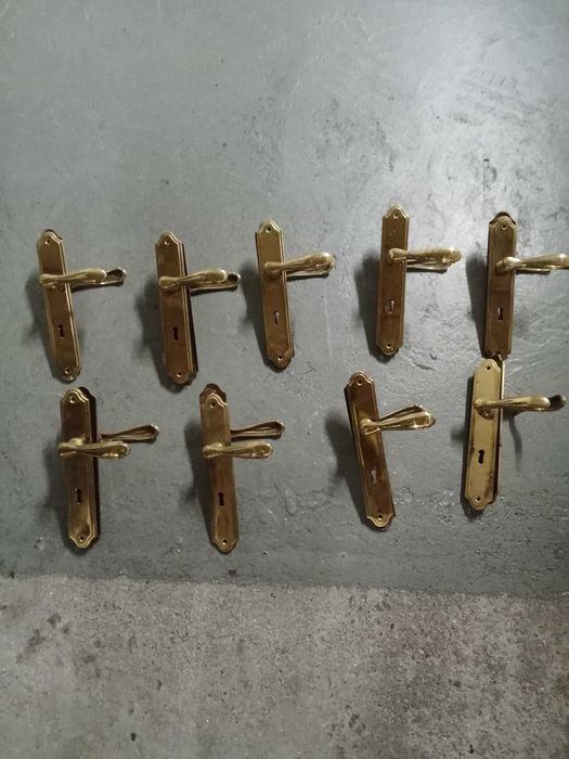 Puxador ( par )  de porta interior em latão com fechadura504988217325004807