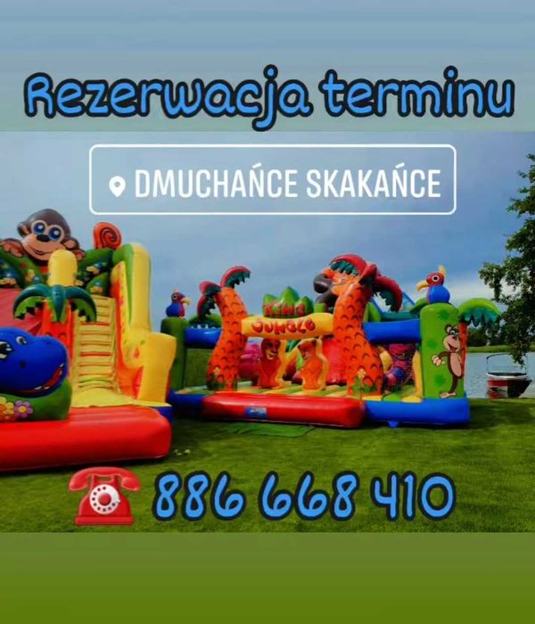 Zamki dmuchane Zjeżdżalnia dmuchance zjeżdżalnie skakańce zamki Kule Wodne Byk Rodeo