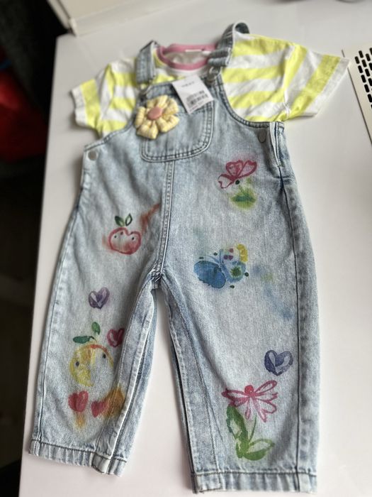 Костюм next для дівчинки джинси next джинсовий комбінезон