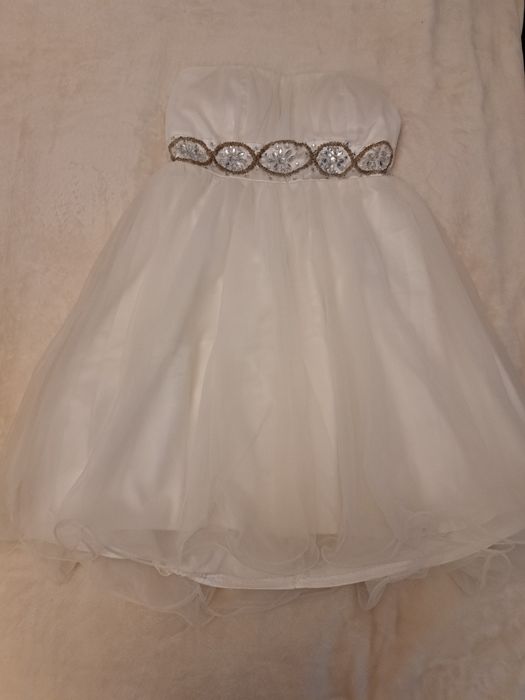 Biała tiulowa sukienka L