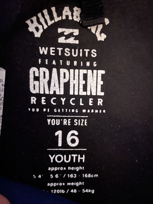 Fato surf Billabong Graphene 16y espessura 5:4