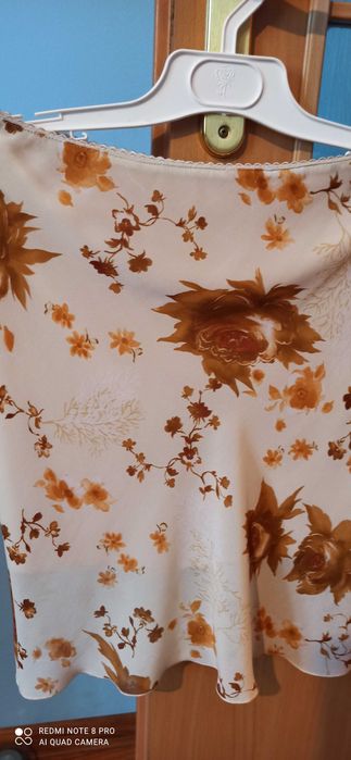 Spódnica  biała brąz 38 40 42