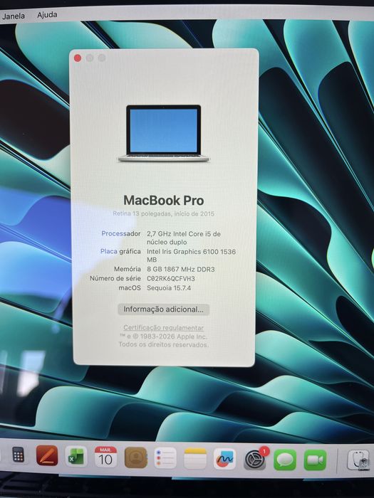 Macbook pro 13 Retina 2015 1TB 8gb ram