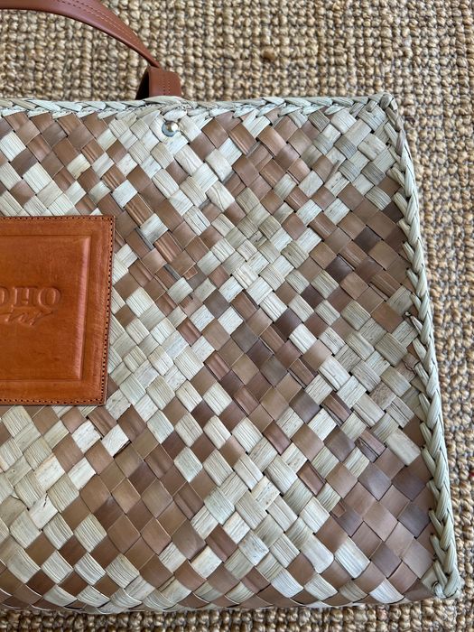 Boho Swing shopper kosz koszyk torebka maxi shopper cynamonowa pepitka