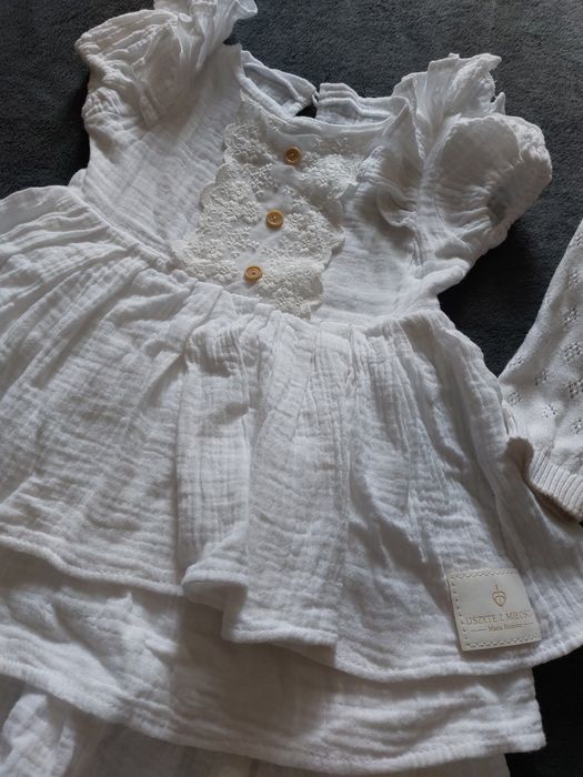 Ubranka na chrzest, roczek, wesele, uroczystość rozm. 80, 86