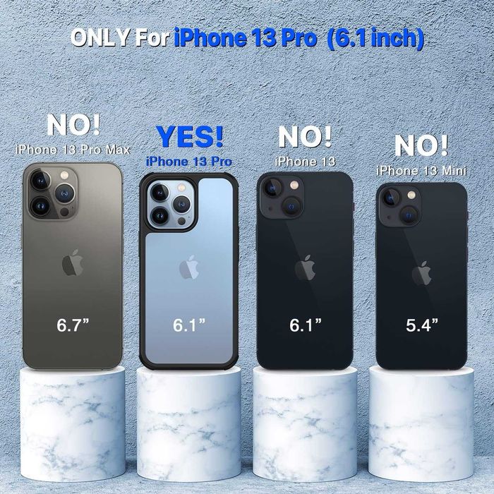 CENHUFO etui do iPhone 13 Pro 360 pancerne folia na ekranie
