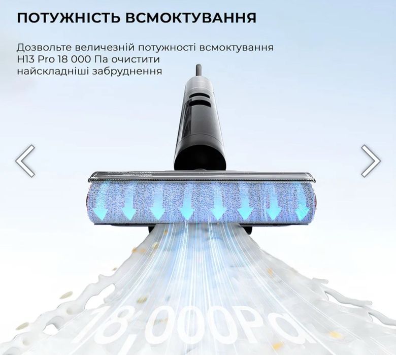 Миючий пилосос електрошвабра dreame H13 pro