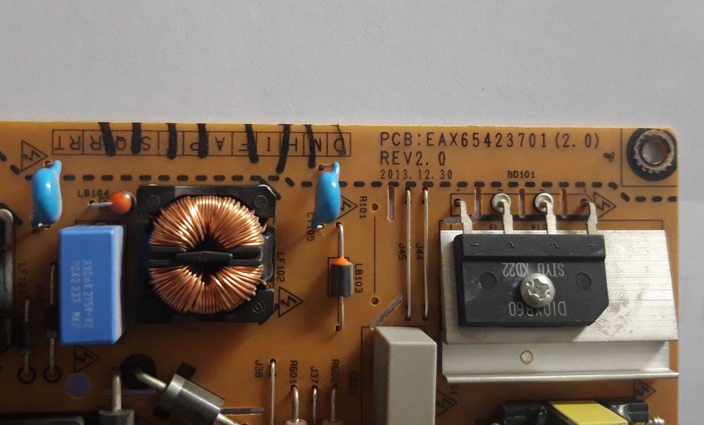 Zasilacz LGP3942-14PL1 EAX654.237.01(2.0) tv LG 42LB5500