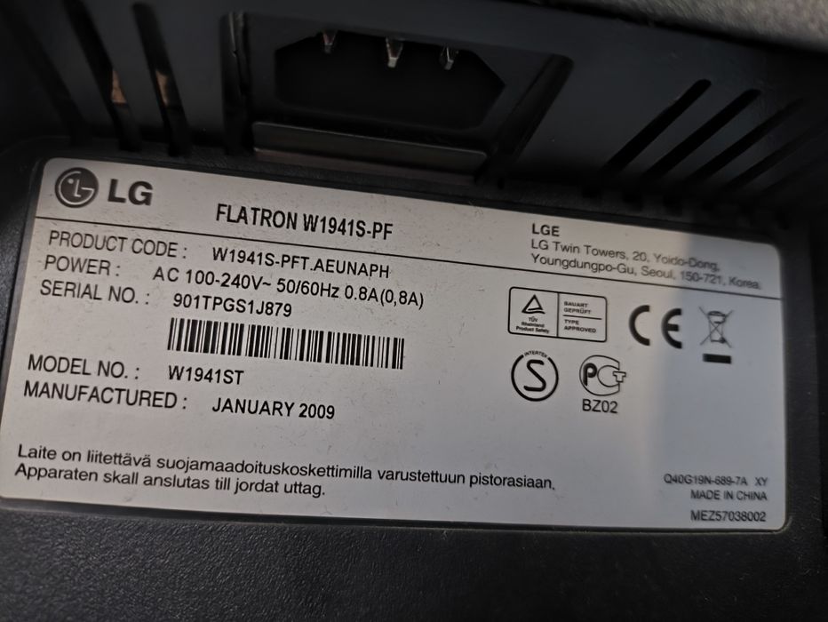 Monitor LG Flatron 1942s