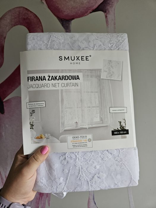 Firana żakardowa 300 x 150 cm jedna sztuka gotowa