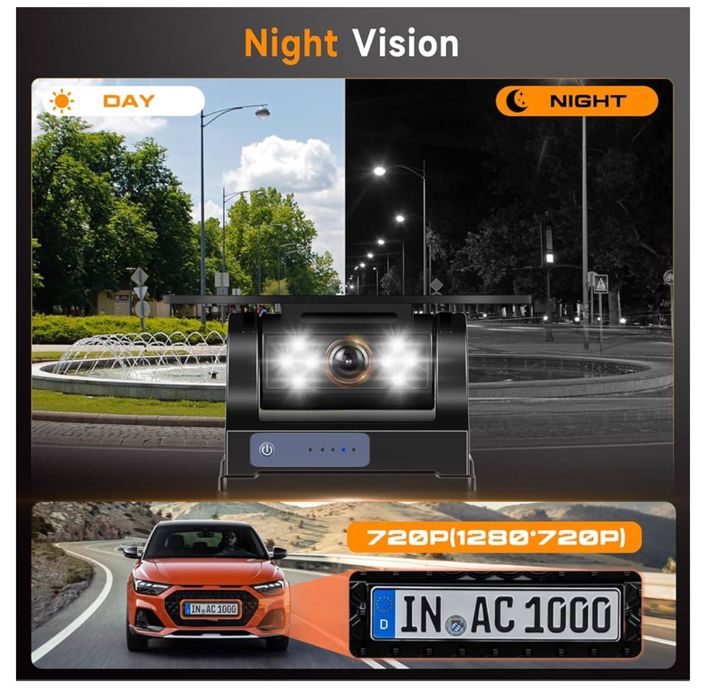 Kamera cofania WiFi bezprzewodowa magnetyczna solarna