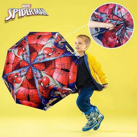 BONNYCO Parasol Dziecięcy Spiderman Składany Antywiatrowy 23 cm