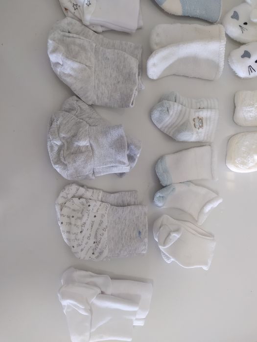 Conjunto de meias e botinhas 0-3 meses