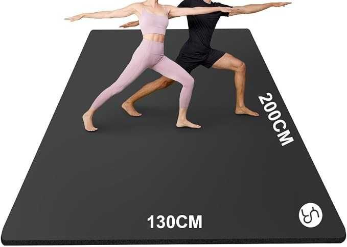 RYTMAT Gimnastyczna Gruba Mata Sportowa do Jogi 200×130x1,5 cm
