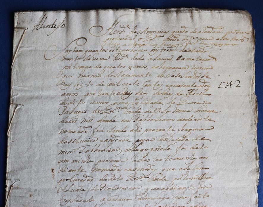 Évora, Herdade das Amoreiras 1742 arrendamento, Conde de Vila Nova