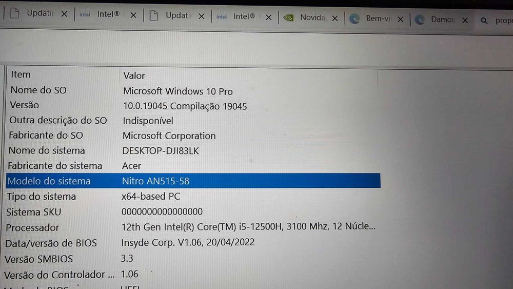 Acer Nitro 5 AN515-58