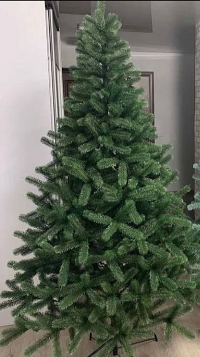 Ялинка зелена засніжена штучна ПВХ лита