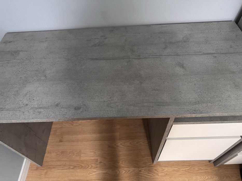 Biurko biało/szare 54x120