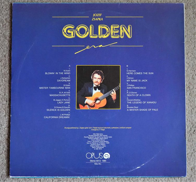 Płyta "Golden" J. Zsapka wyd. Opus 1985, /aranżcje gitarowe/