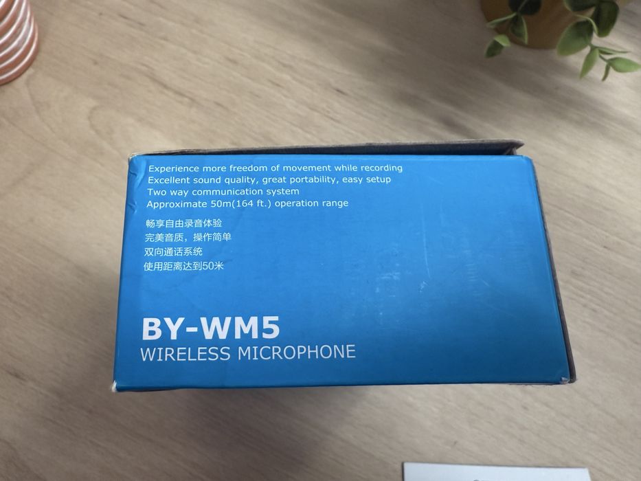 Mikrofon pojemnościowy - Zestaw bezprzewodowy BY-WM5