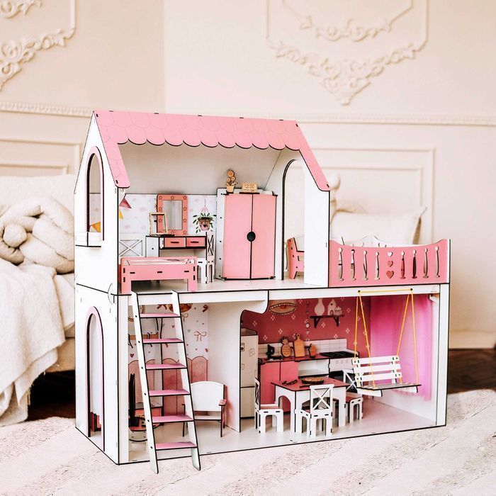 Ляльковий будиночок Барбі Лол подарунок меблі Вітальня кукольный дом