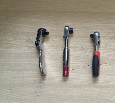 Набор 3шт мікро трещоток 1/4 квадрат та шестигранка якісні підсилені