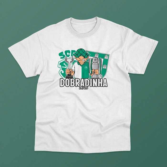 T-shirt Sporting "Dobradinha 24/25" 3 cores (Vendo/Troco)