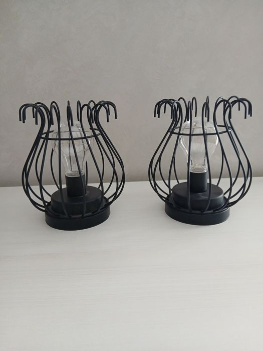 Два підсвічники у стилі лофт на батарейки