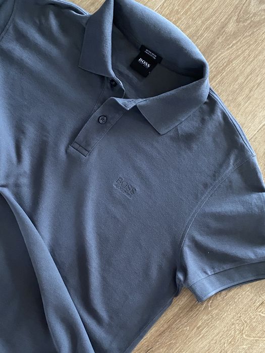 Hugo Boss Polo M męska idealna stalowa