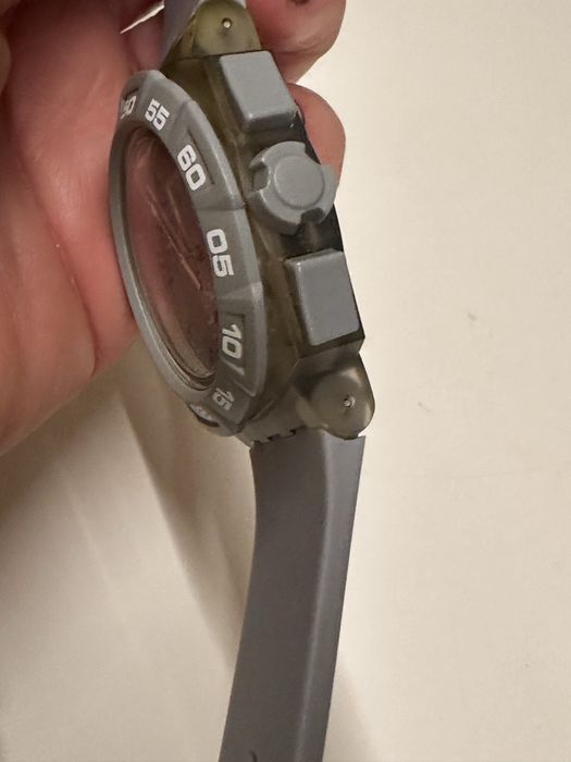 Relogio Swatch pulseira borracha cinzenta clara