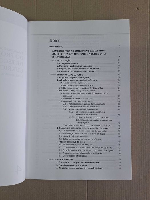 Do projecto educativo de escola aos projectos curriculares - Fontoura