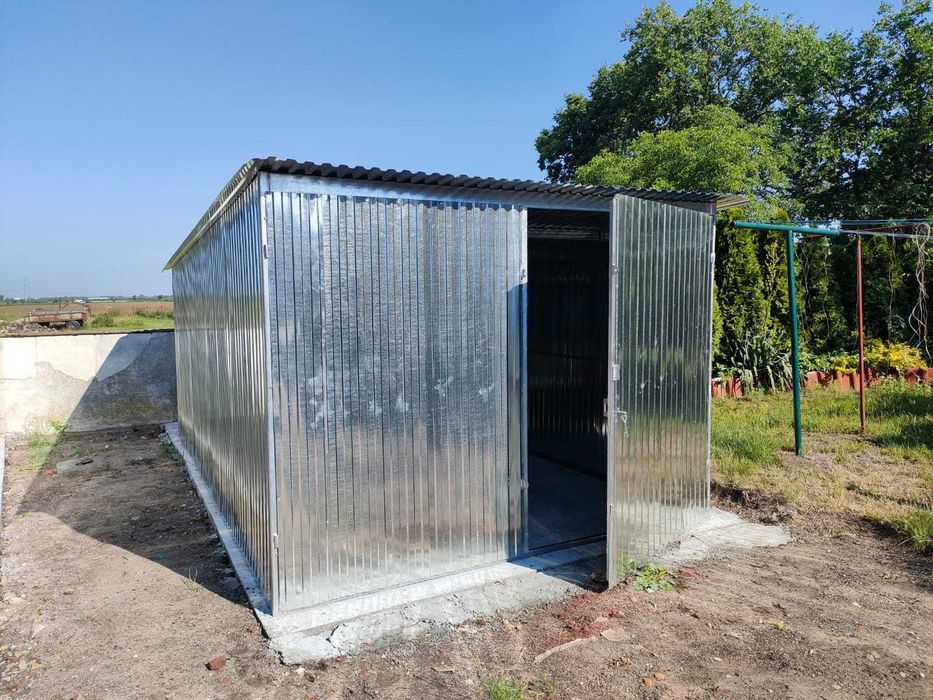 Garaż blaszany 3x5 PROMOCJA Garaż blaszak Schowek Magazyn Producent 2x3 4x6 4x5 6x5 5x7 6x6 6x5 7x5 9x6 garaż blaszany na budowe na wymiar z montażem