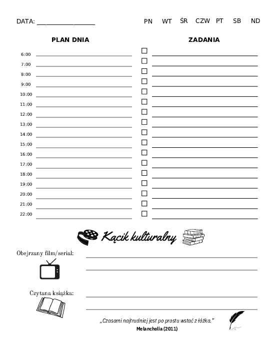 Planer kalendarz dla miłośników filmów i książek – idealny prezent!