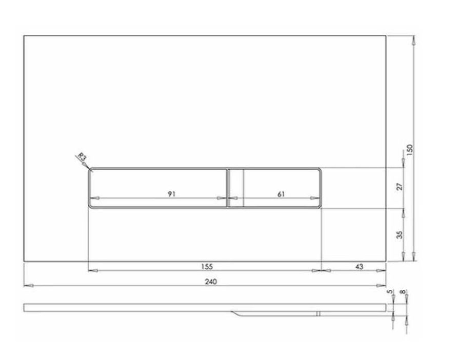 GEBERIT ELEGANT Przycisk stelaża WC Technic KOLO Geberit
